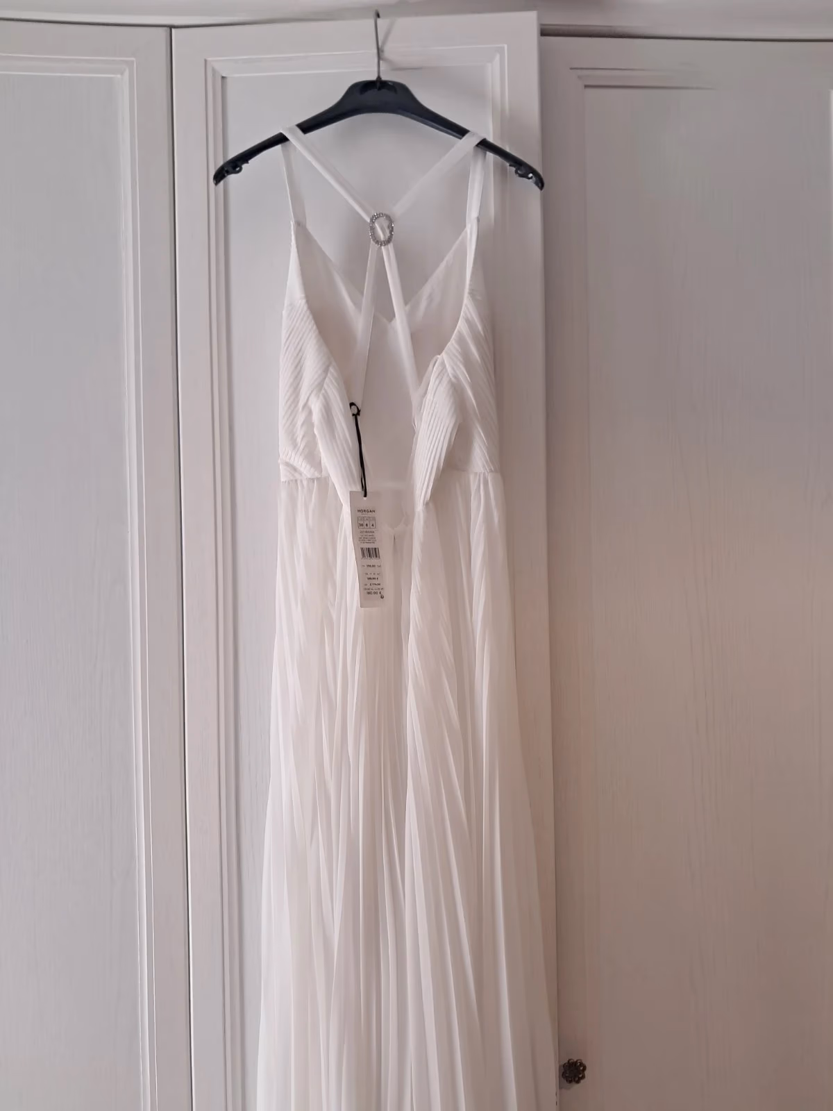 Morgan White Pleated Maxi Dress, photo 2