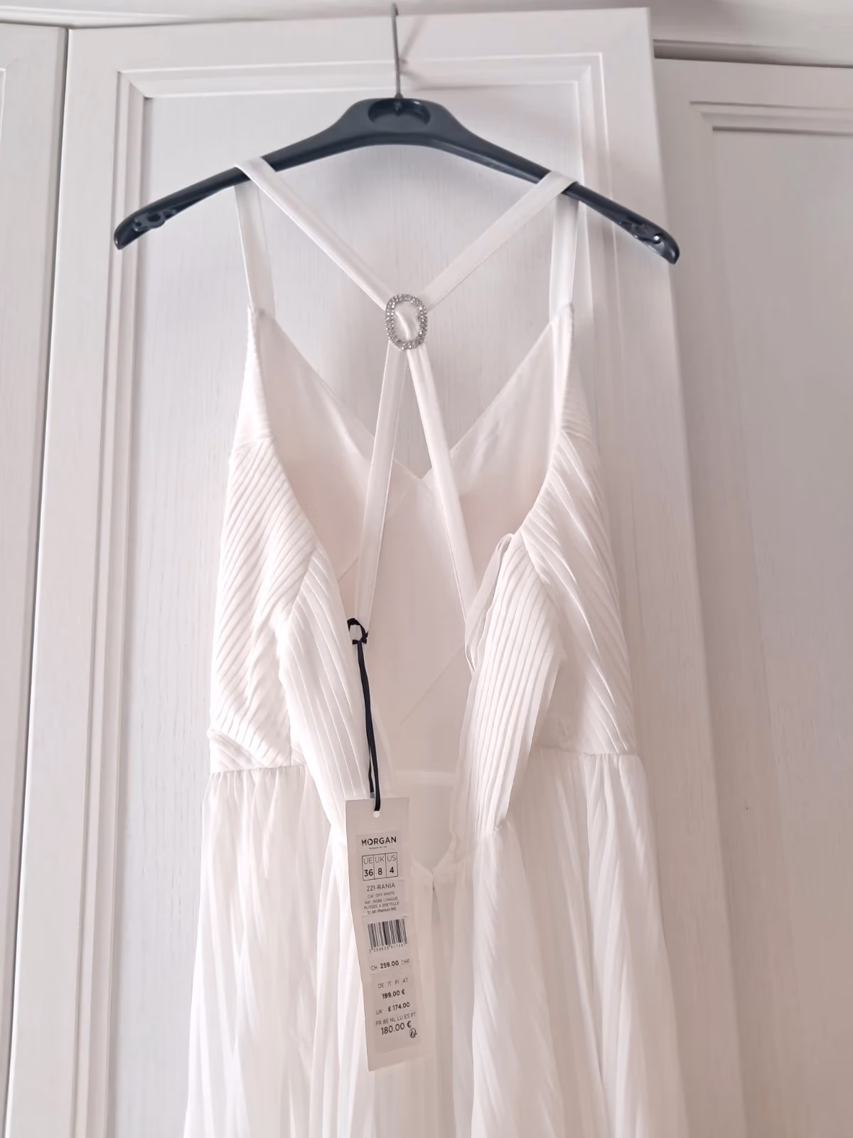 Morgan White Pleated Maxi Dress, photo 3