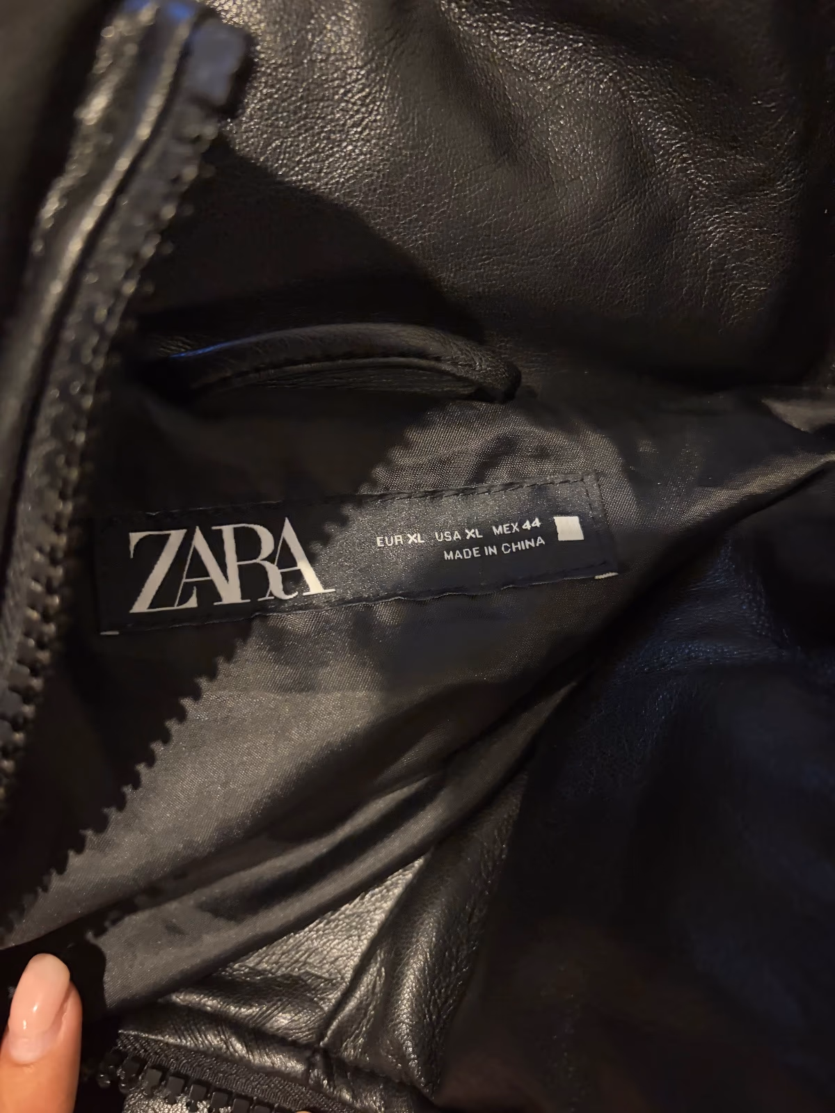 Black Zara Faux Leather Puffer, photo 2