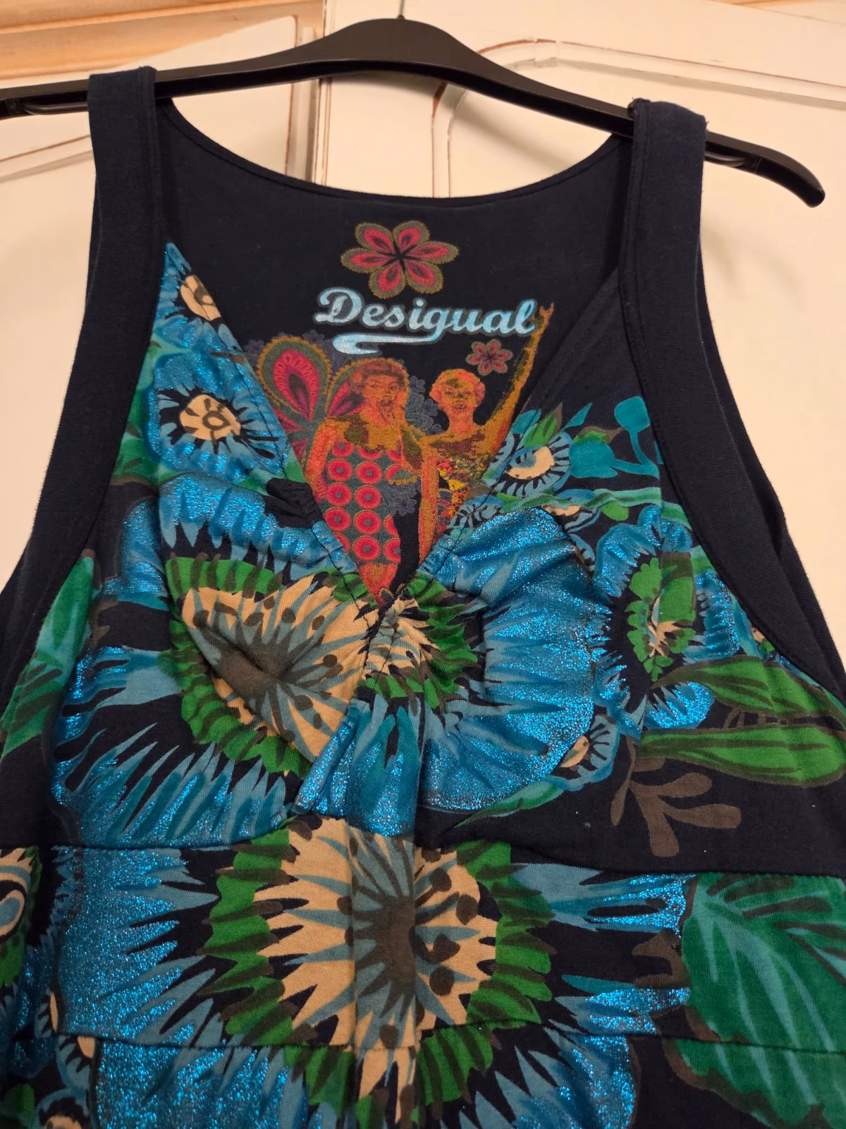 Desigual Blue Floral Ballon Dress , photo 2