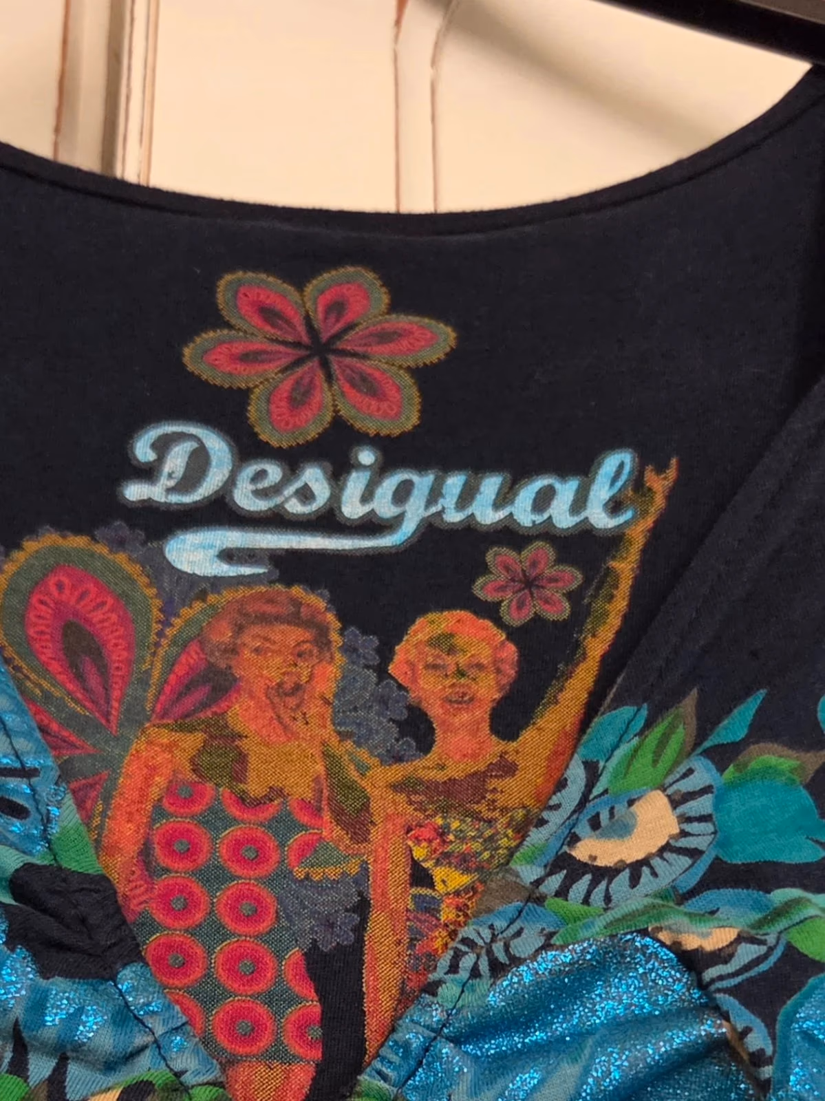 Desigual Blue Floral Ballon Dress , photo 4