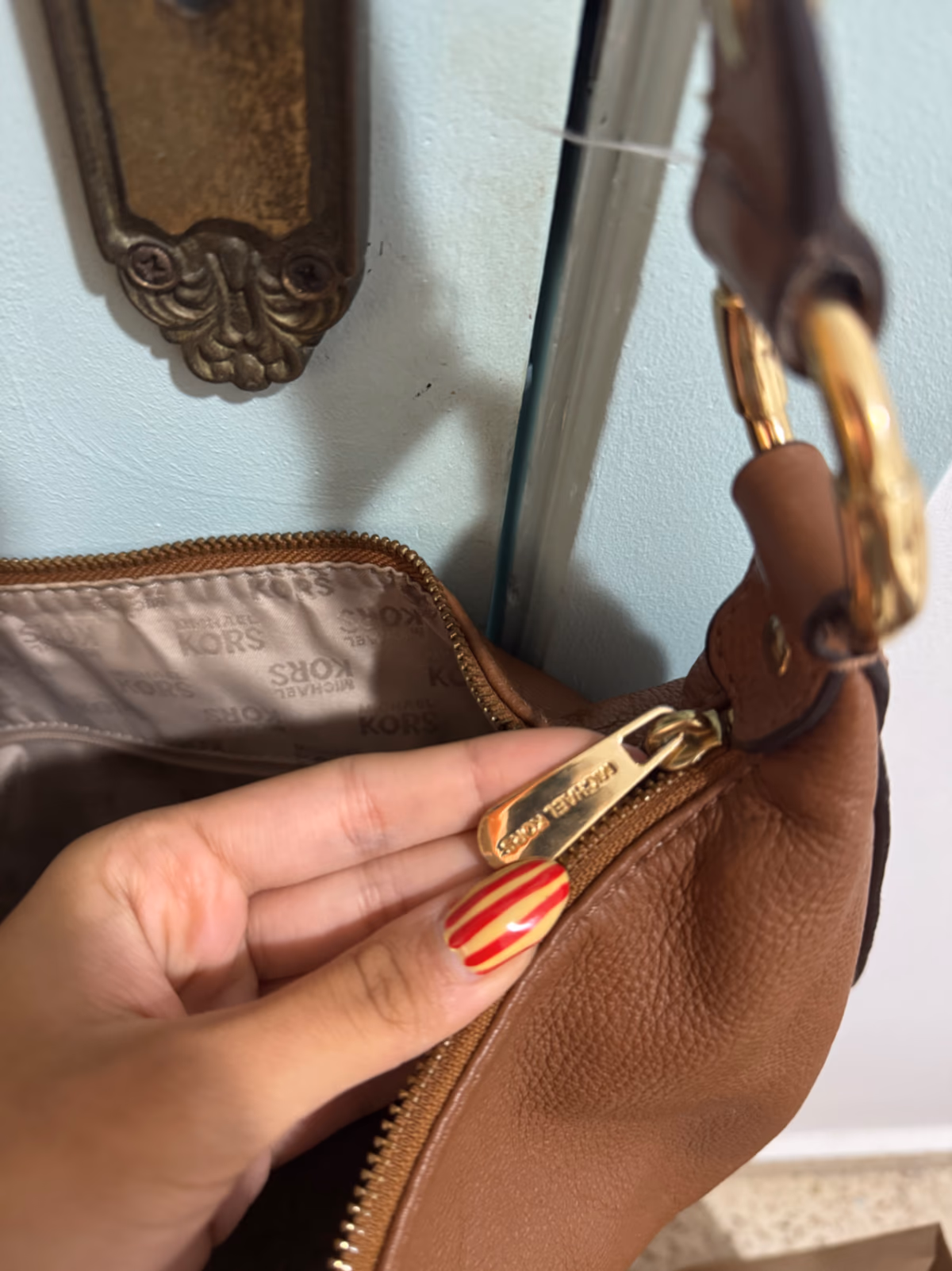 Michael Kors Brown Leather Handbag, photo 7
