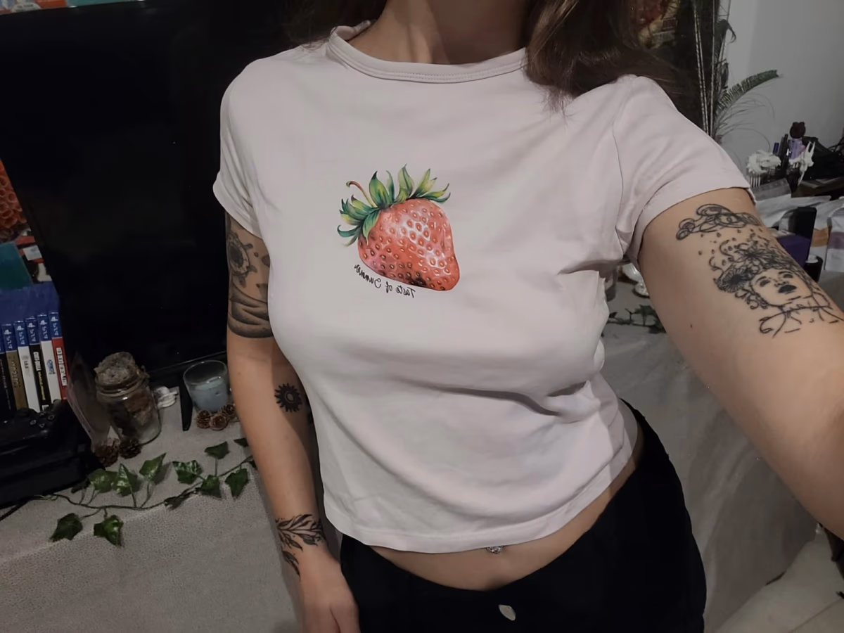 Top corto rosa, foto 2