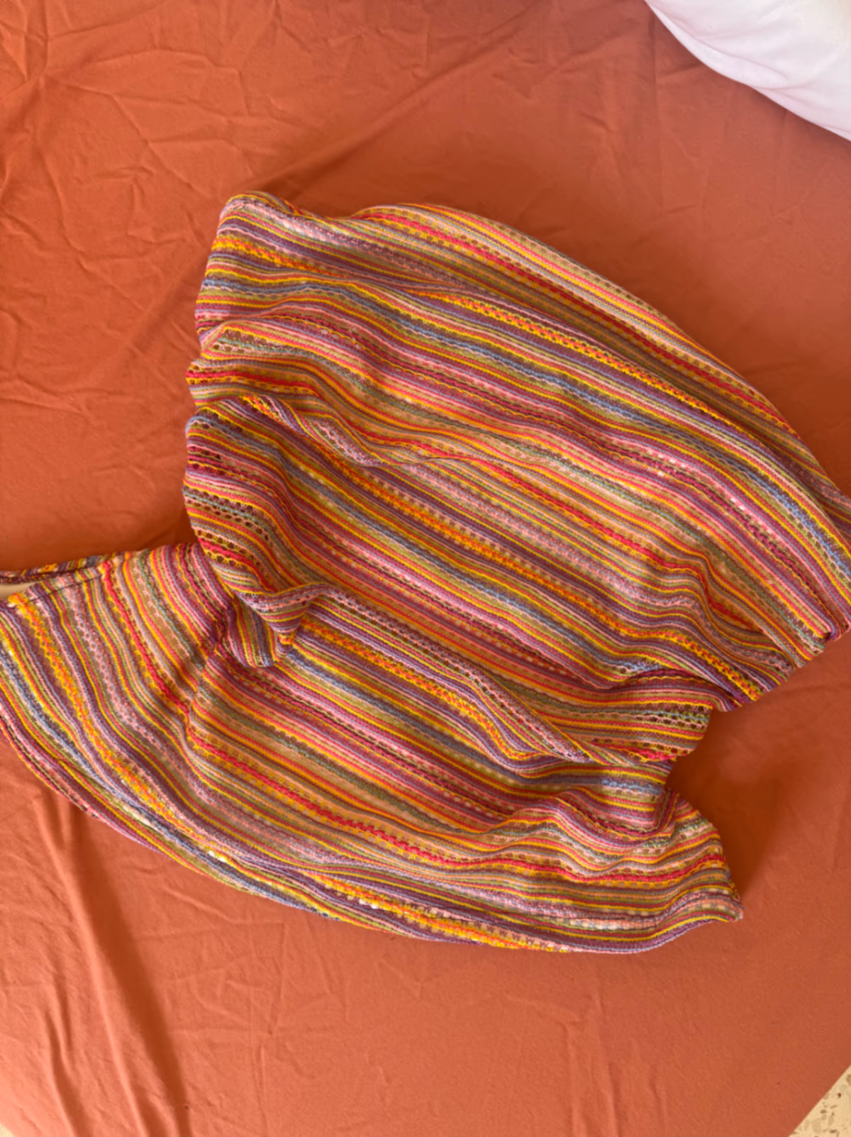 Multicoloured striped strapless tube top, photo 2
