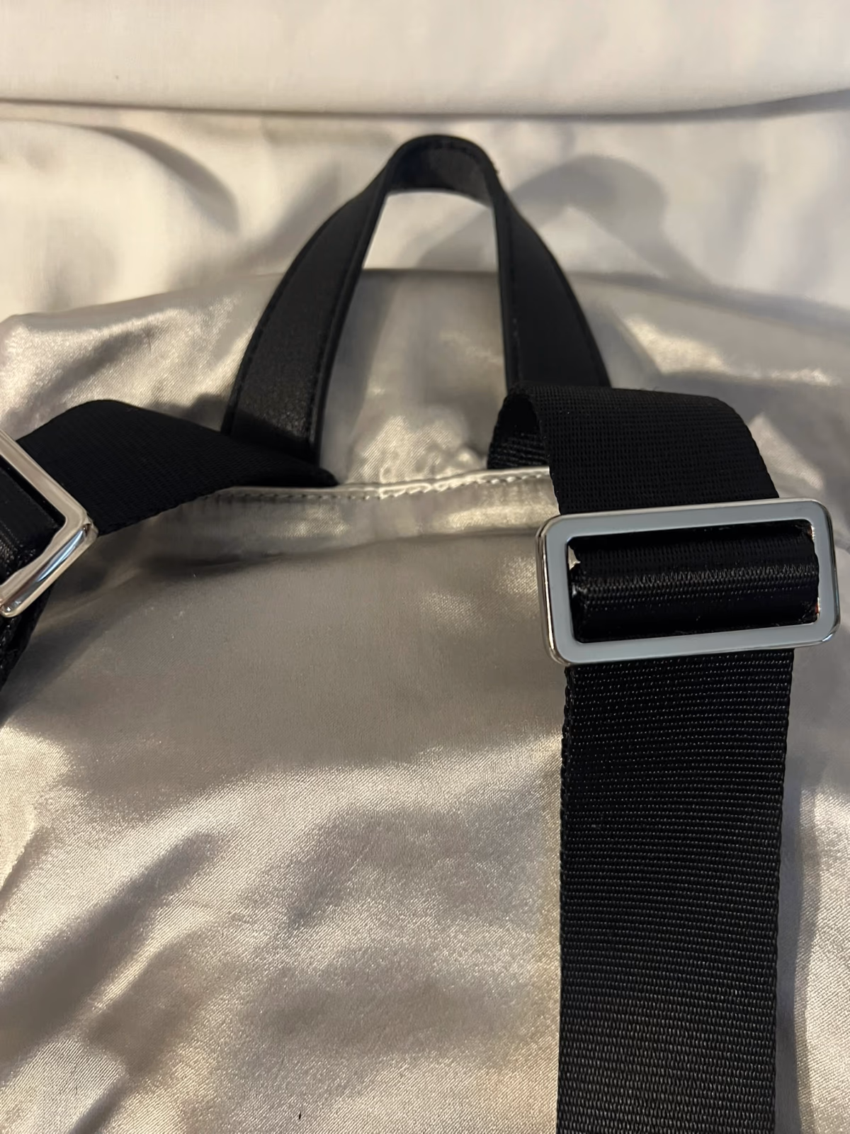 Calvin Klein metallic silver backpack, photo 6