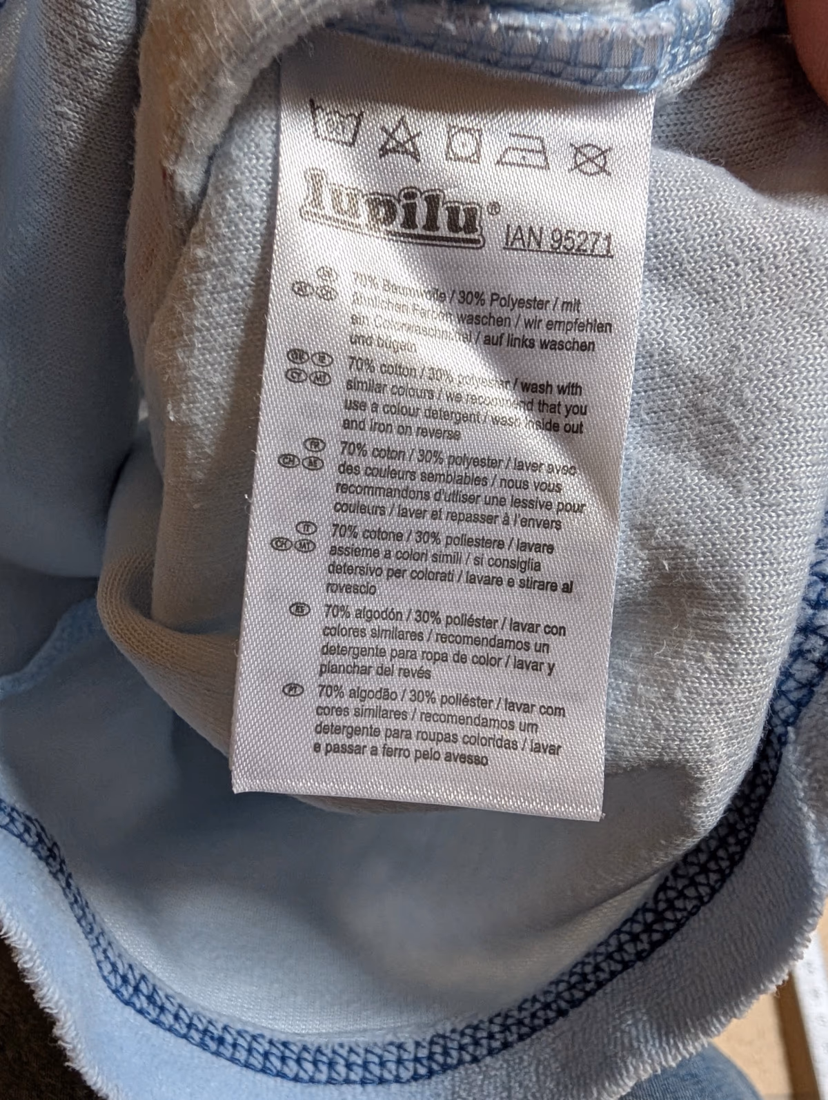 Baby blue bear sailor top, photo 3