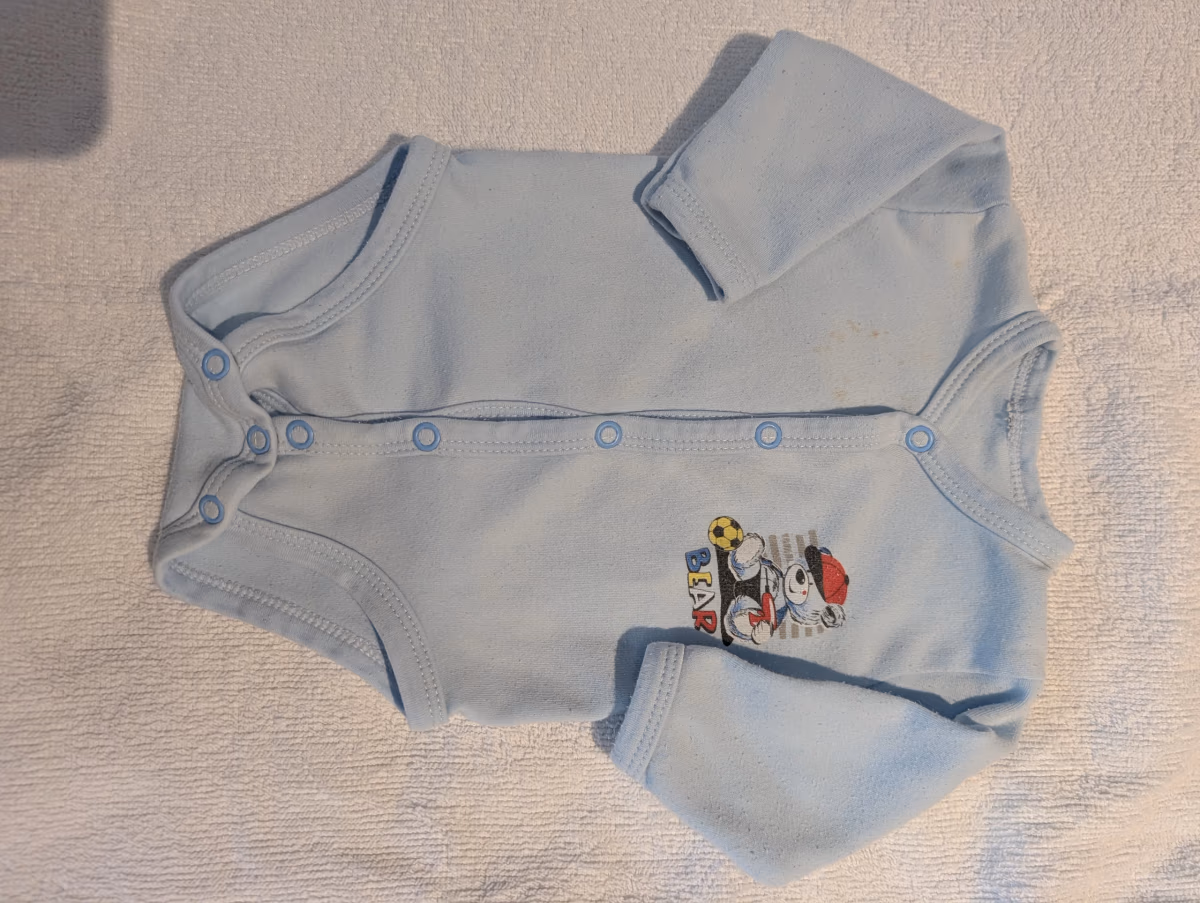 Body per neonati con stampa orsetto azzurro, foto 2