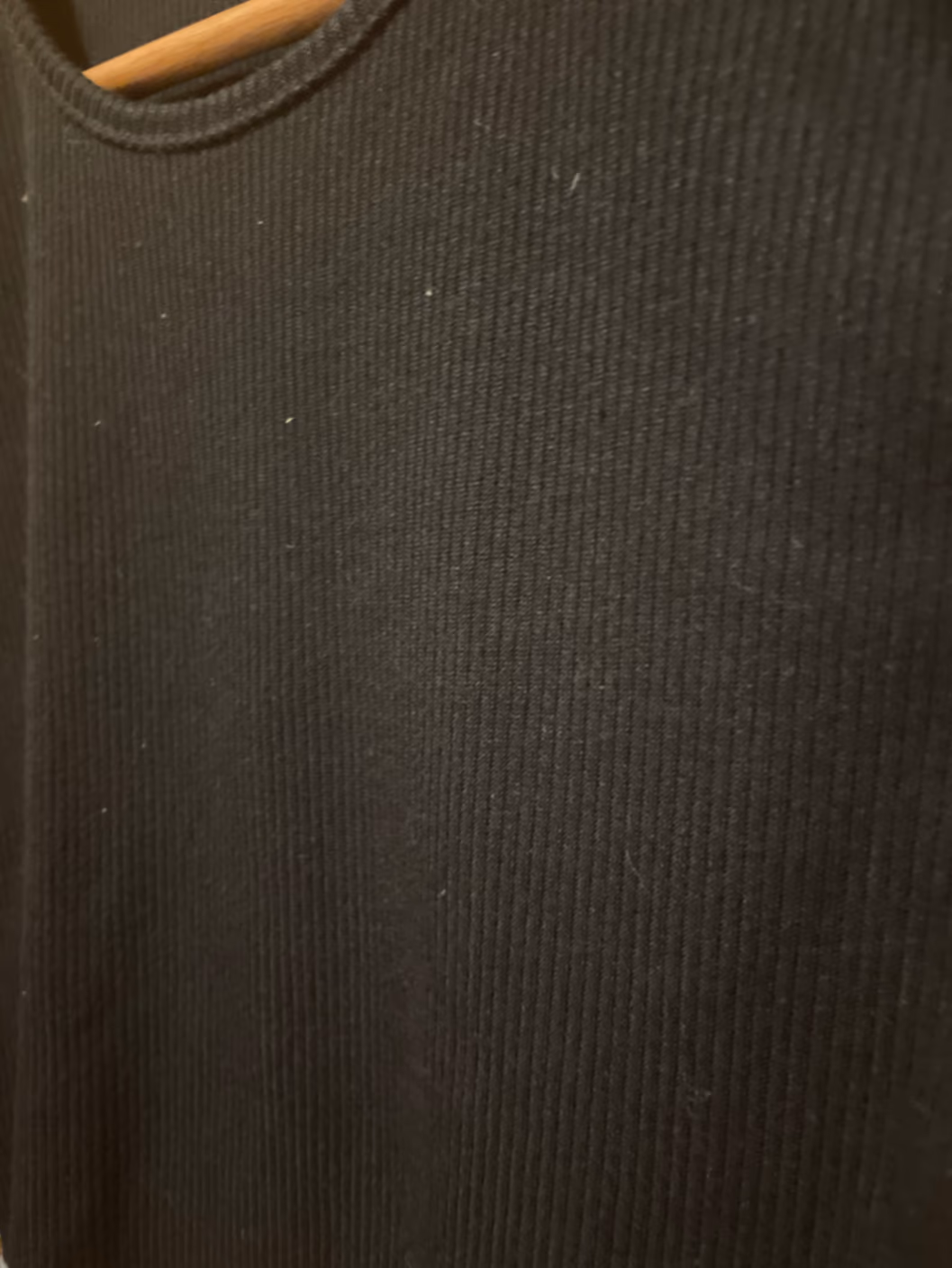 Black Ribbed Long Sleeve Top, photo 2