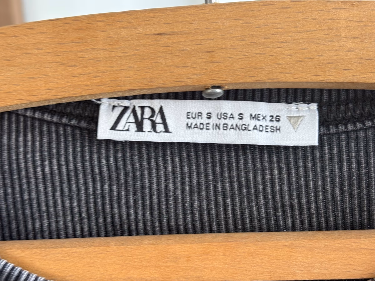 Zara Black Ribbed T-Shirt, photo 3