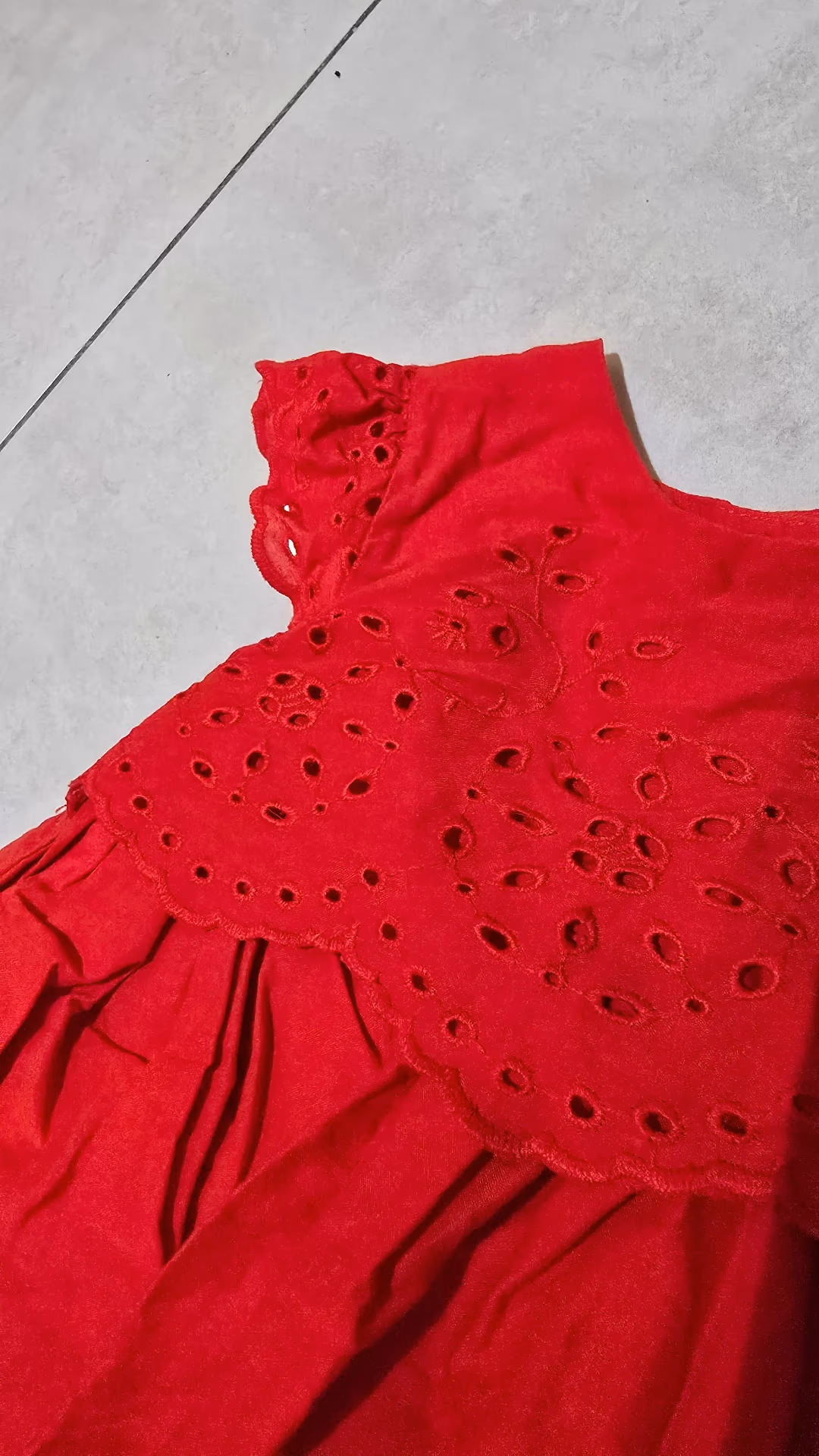 Mothercare Red Eyelet Baby Dress Set, photo 3