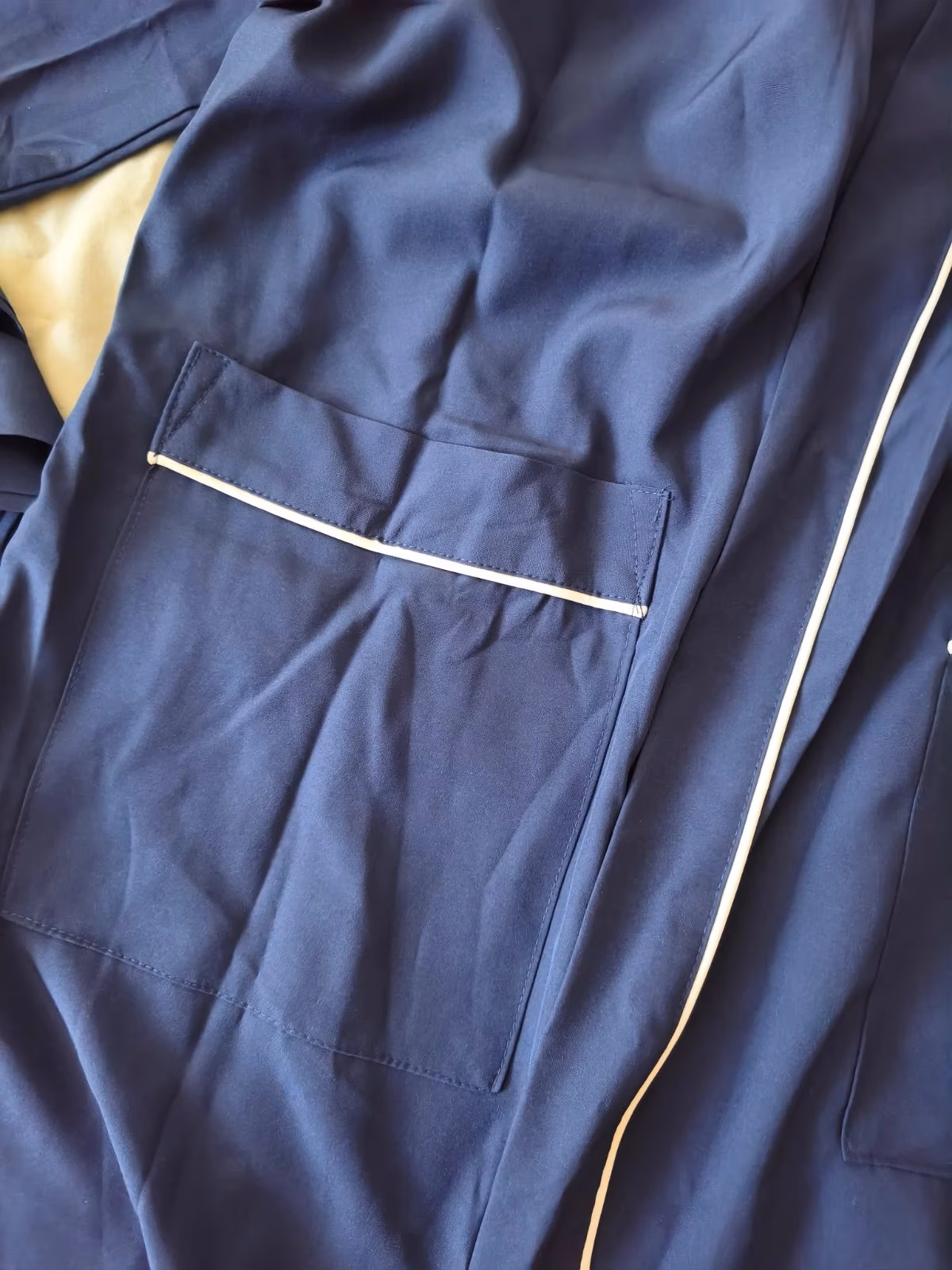 Navy Satin Robe, photo 3