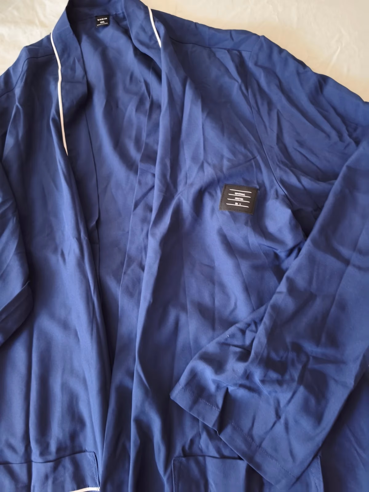 Navy Satin Robe, photo 2