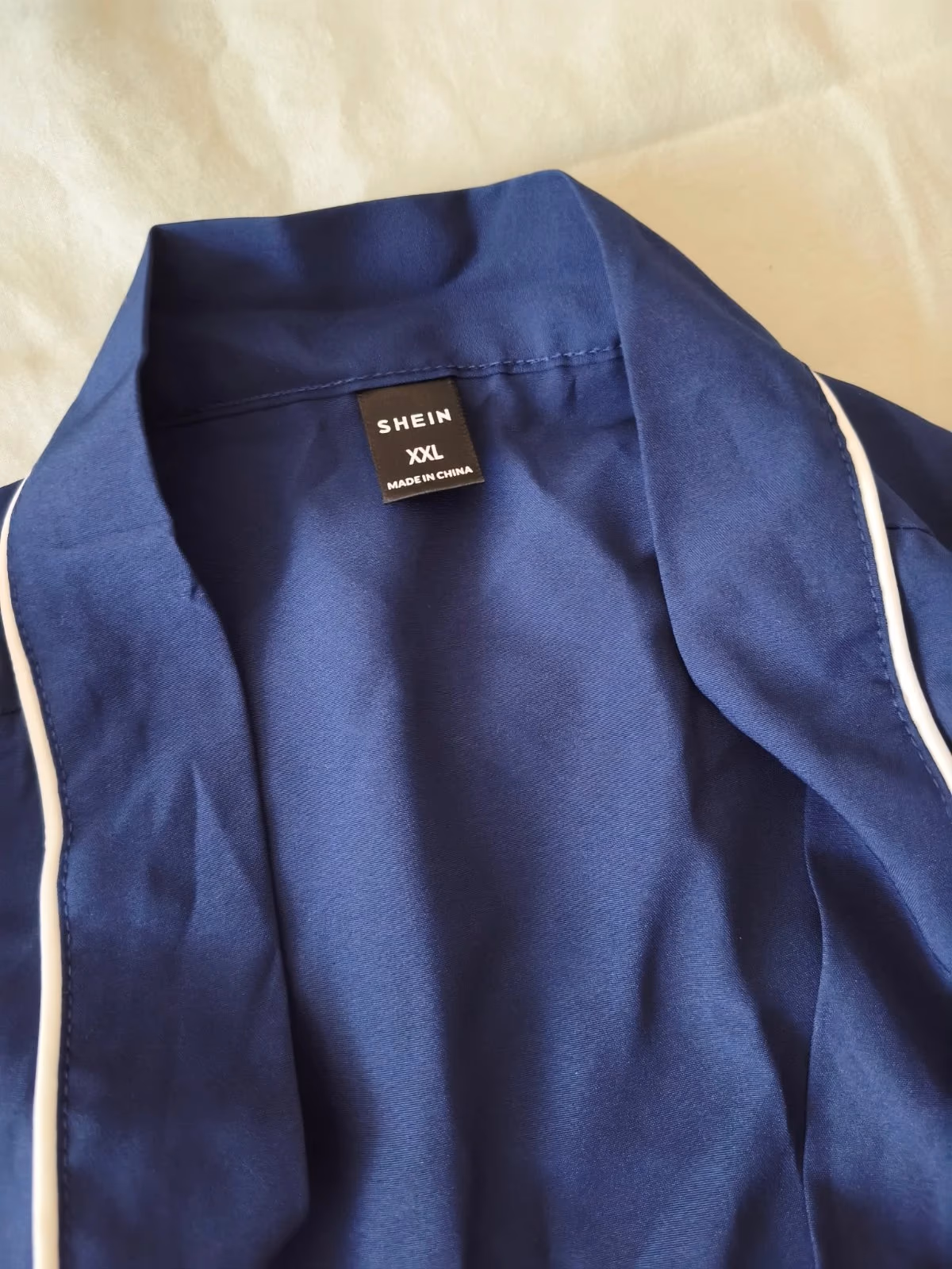 Navy Satin Robe, photo 6
