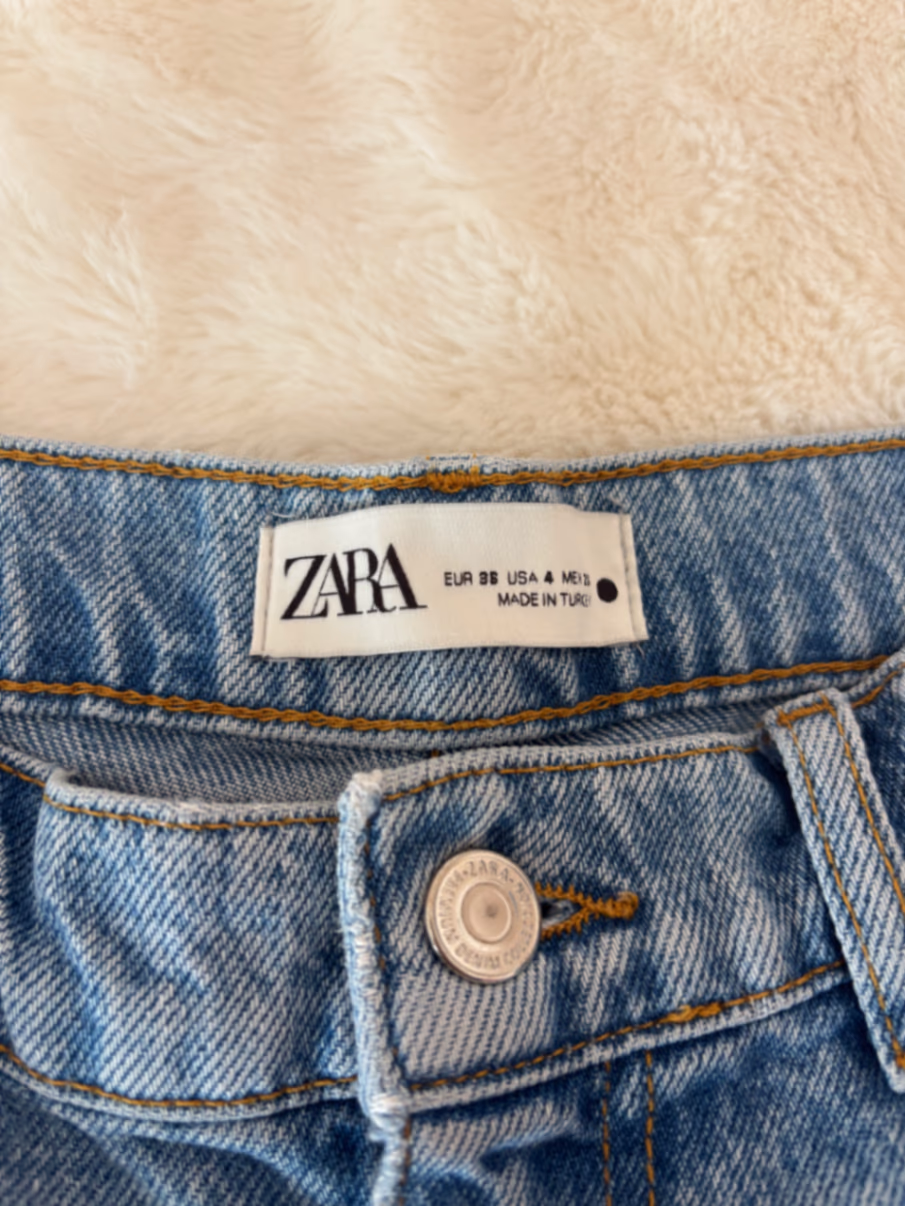 Zara High Waisted Blue Jeans (Size EU36), photo 6