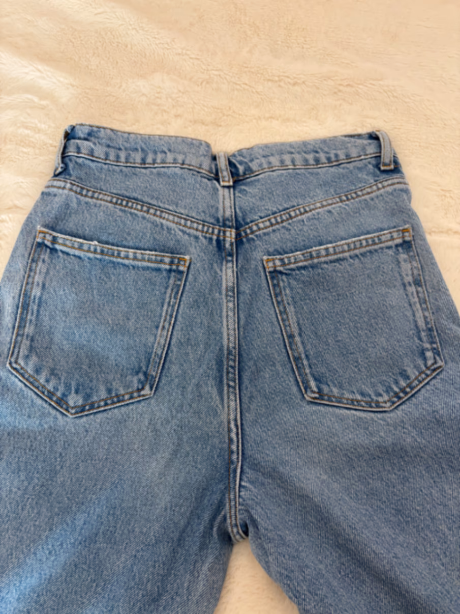 Zara High Waisted Blue Jeans (Size EU36), photo 4