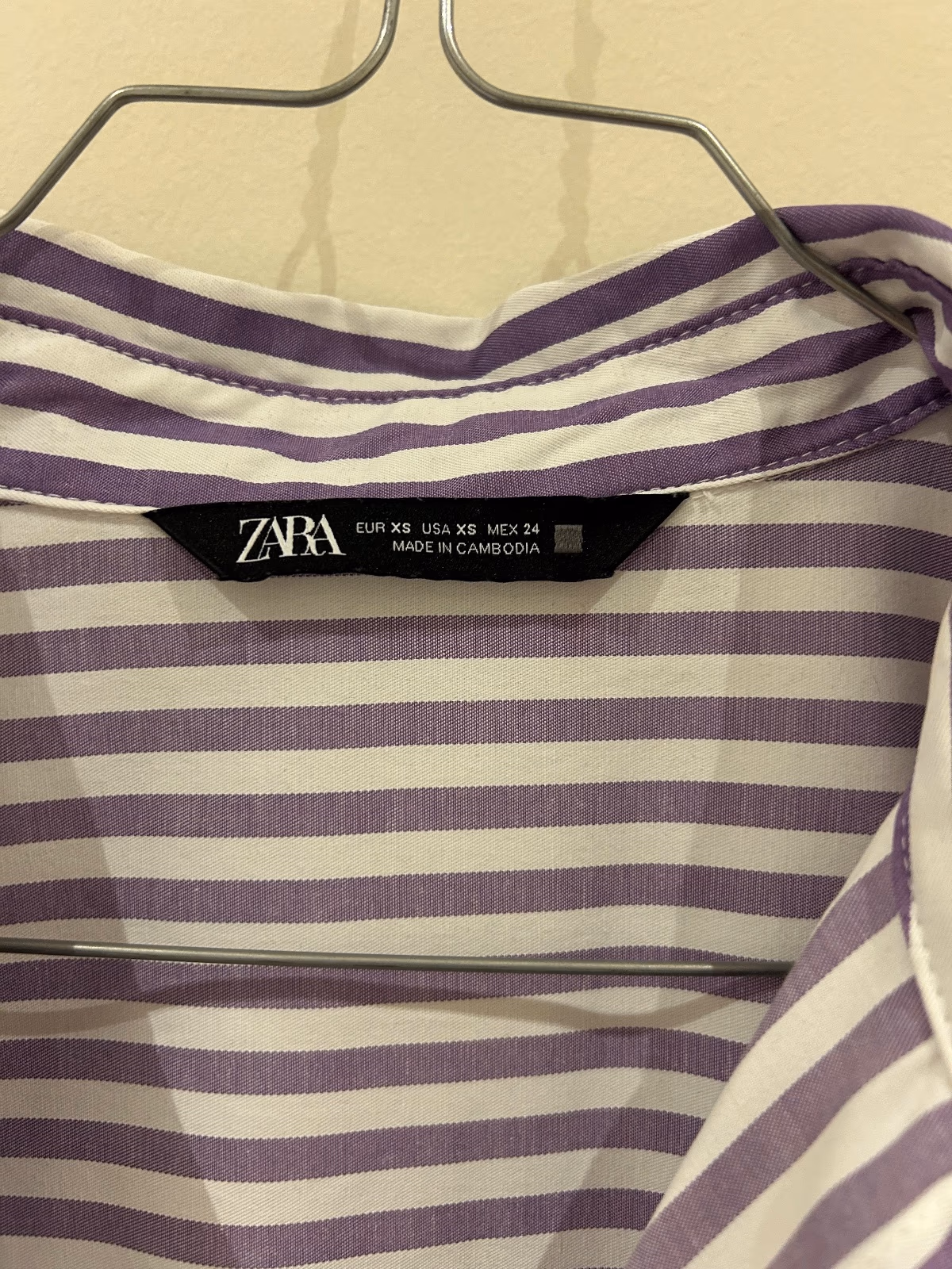 Zara Striped Purple White Shirt, photo 4