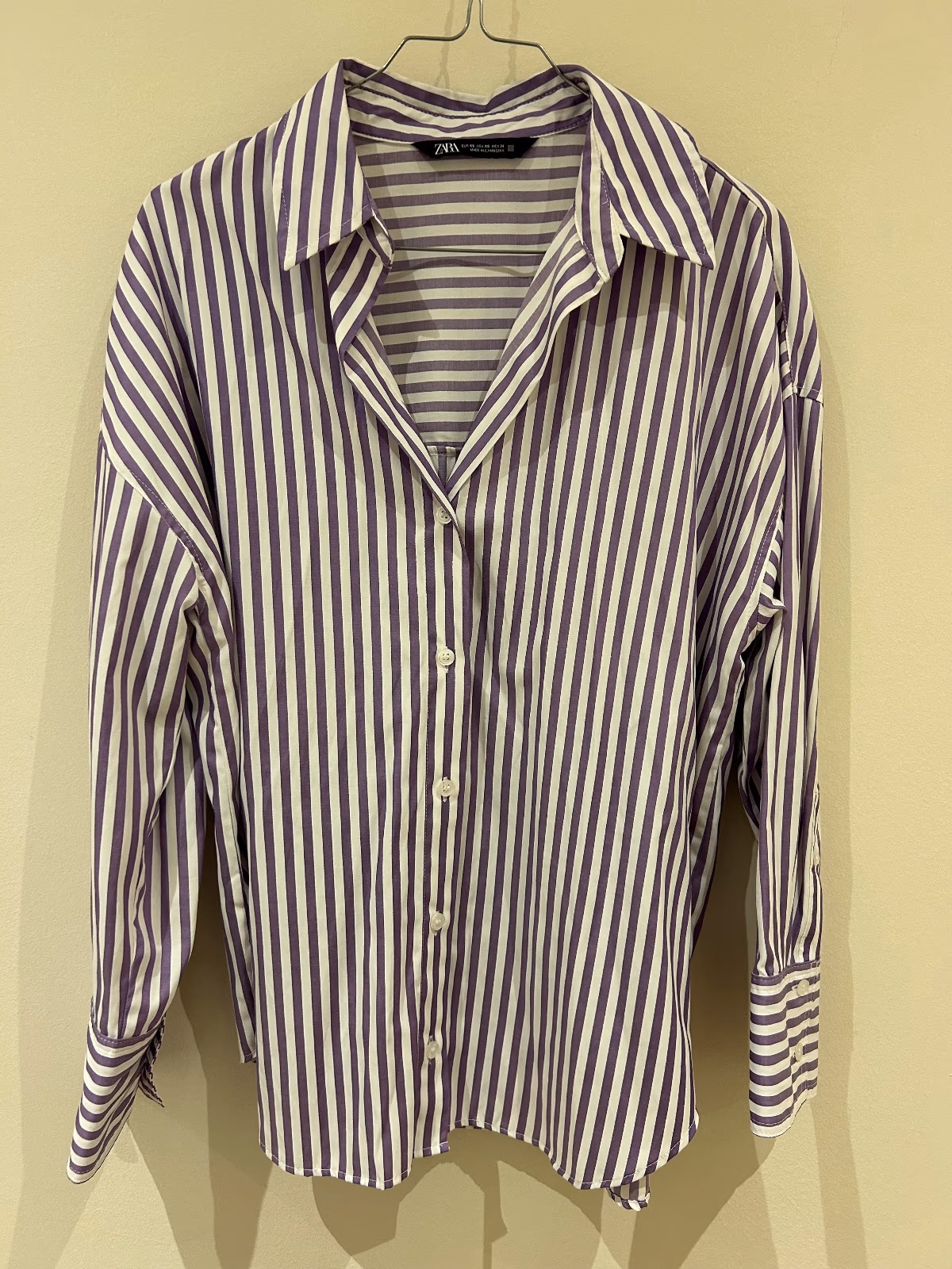 Zara Striped Purple White Shirt, photo 2