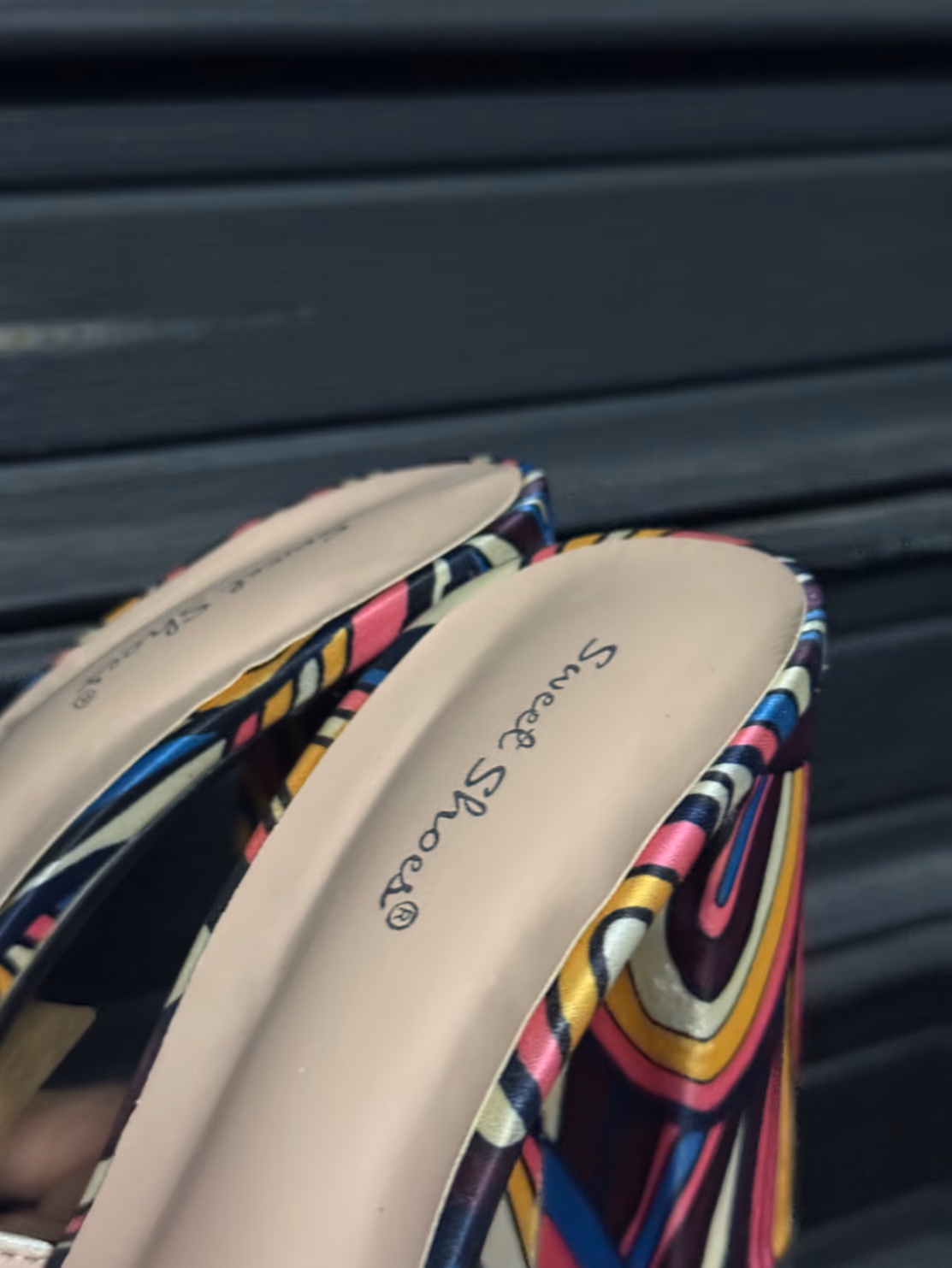 Psychedelic Platform Wedge Mules, photo 4