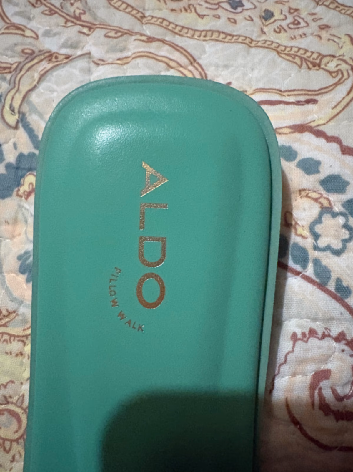 Sandali piatti slip-on Aldo verdi, foto 2