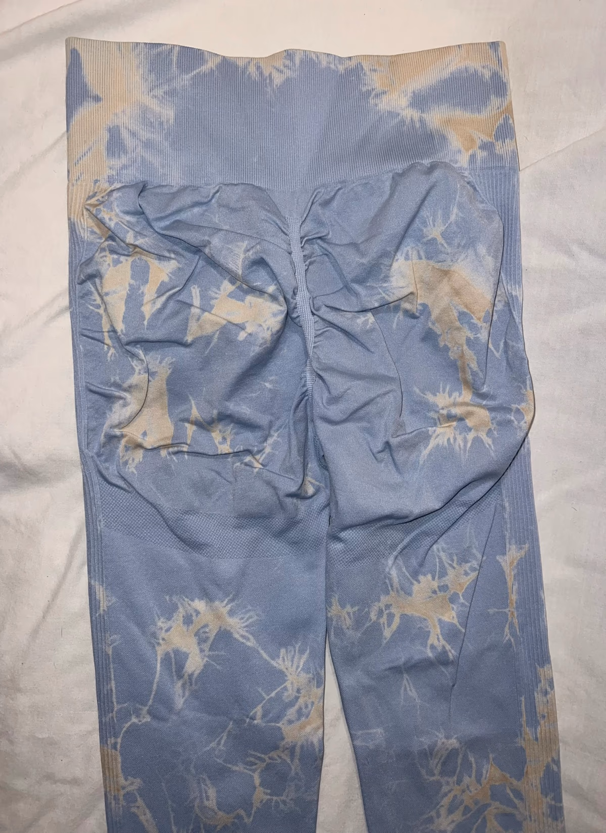 Blue tie-dye seamless leggings, photo 2