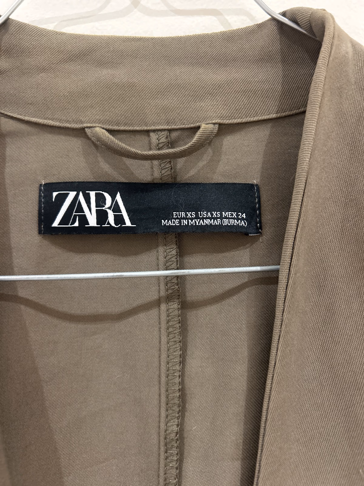ZARA Khaki Drape Jacket (XS), photo 3