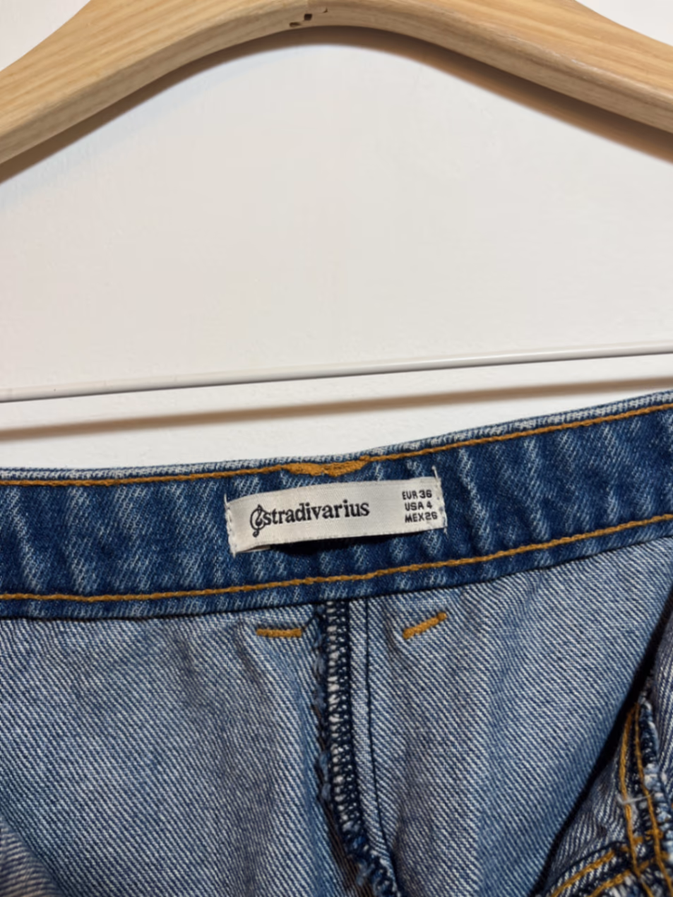 Stradivarius Floral Denim Mini Skirt, photo 4