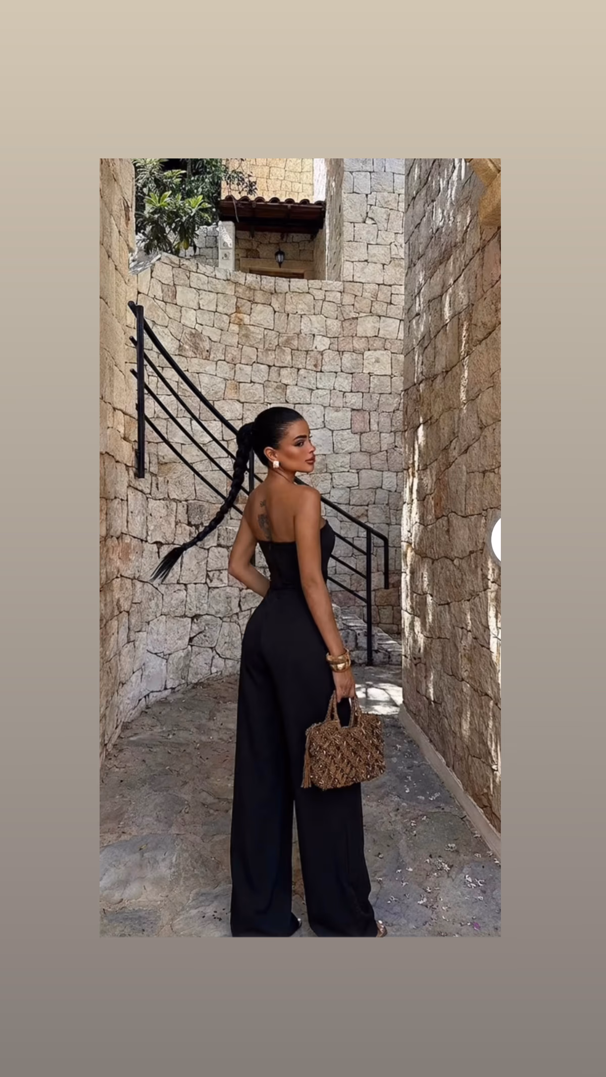 Black Strapless Wide-Leg Jumpsuit, photo 4