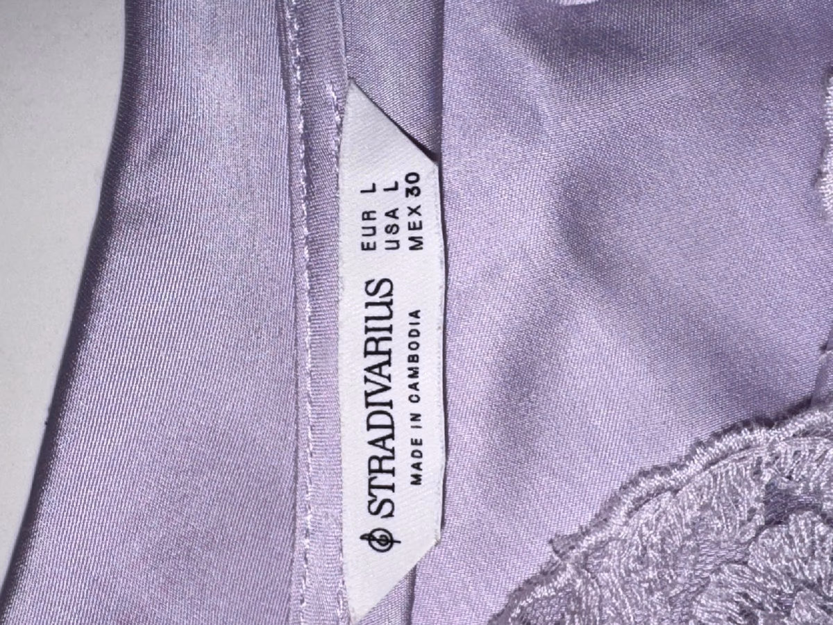 Stradivarius Lilac Satin Lace Camisole, photo 5