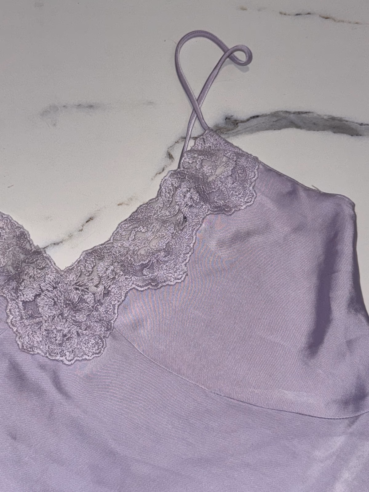 Stradivarius Lilac Satin Lace Camisole, photo 2