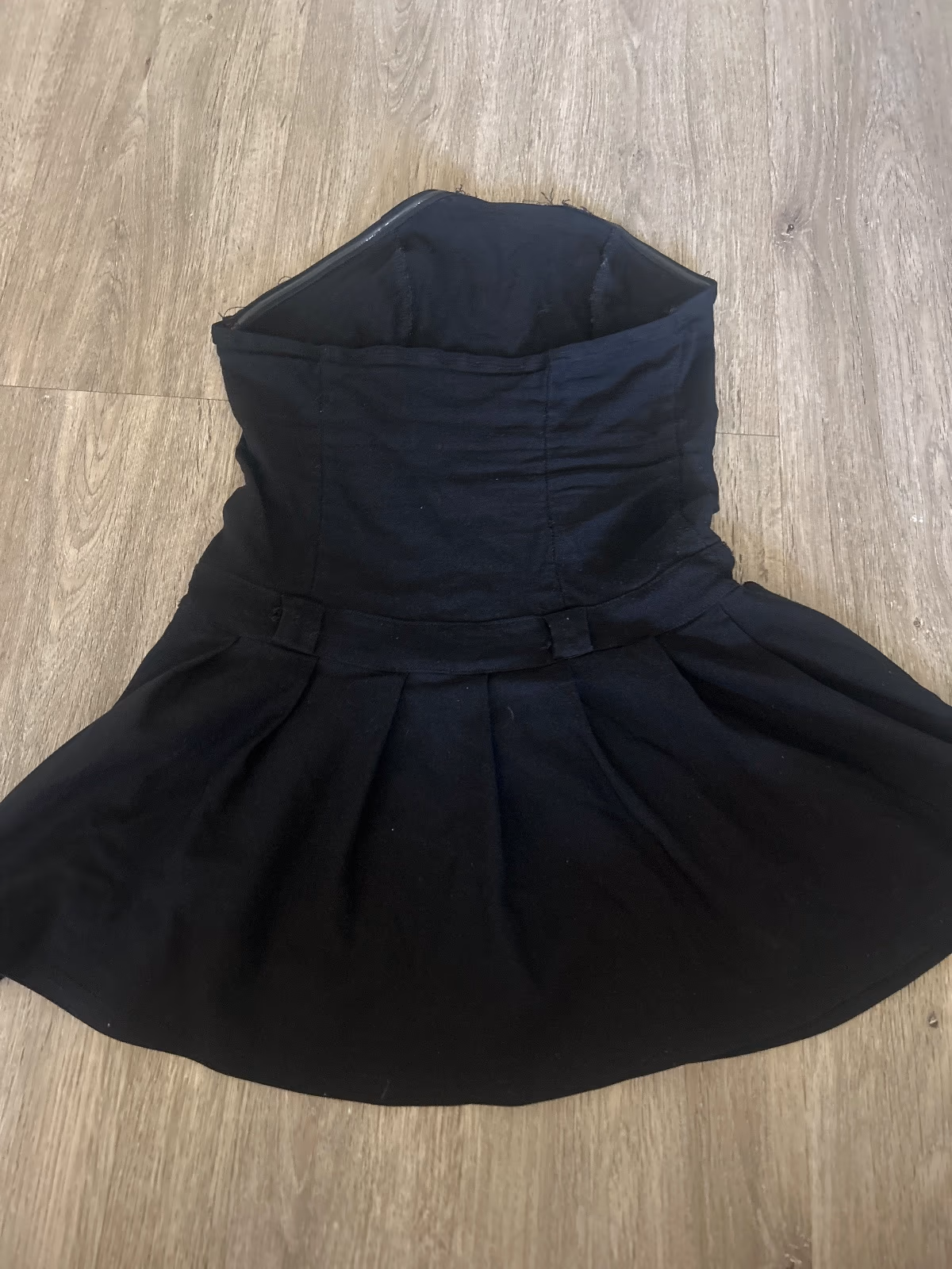 Black strapless mini dress, photo 2