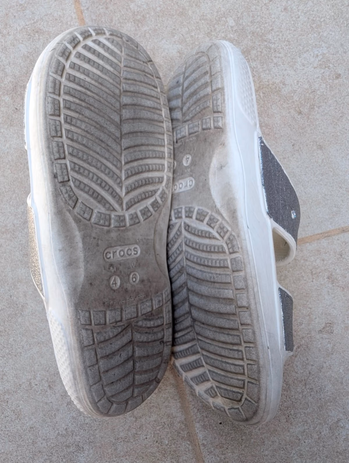 Silver Glitter Crocs Sandals W6, photo 3