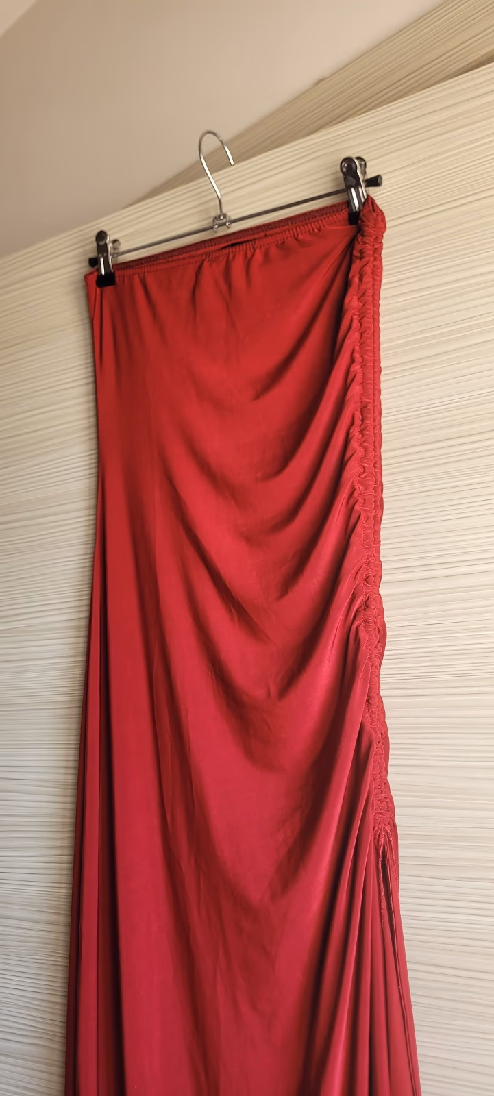 Red Ruched Maxi Dress, photo 3