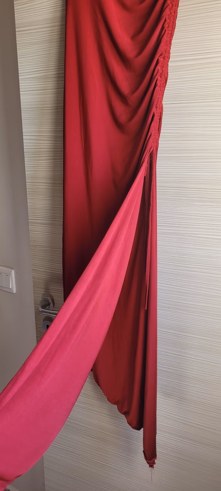 Red Ruched Maxi Dress, photo 2