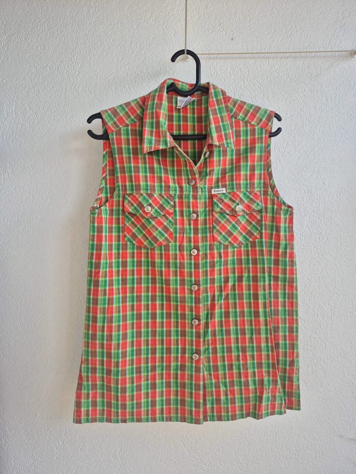 Woodpecker Checked Sleeveless Shirt 100% cotton, photo 2