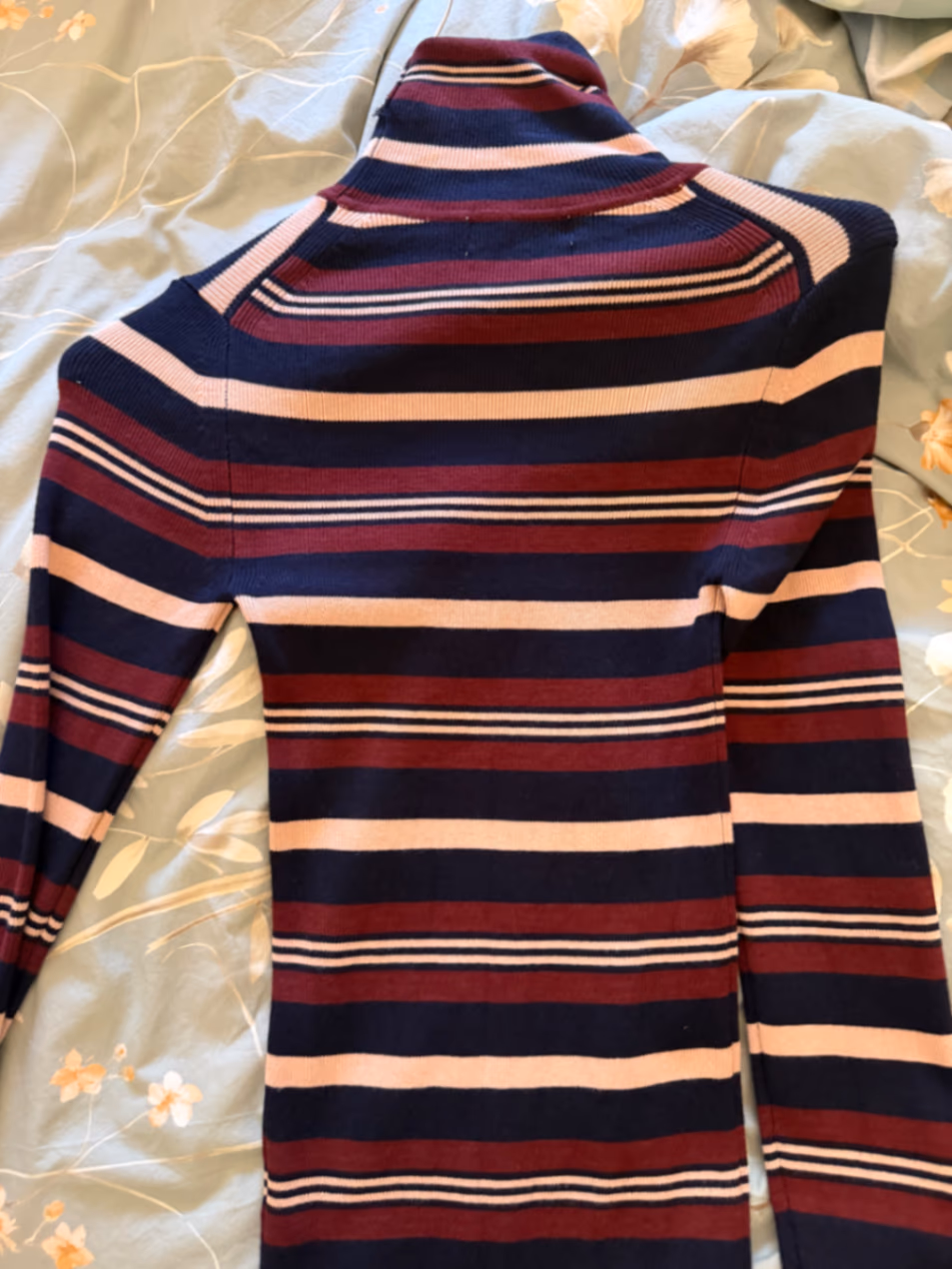 Striped Roll Neck Ribbed Jumper, photo 2