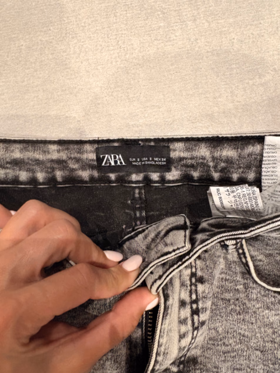 ZARA Acid Wash Denim Skirt, photo 2