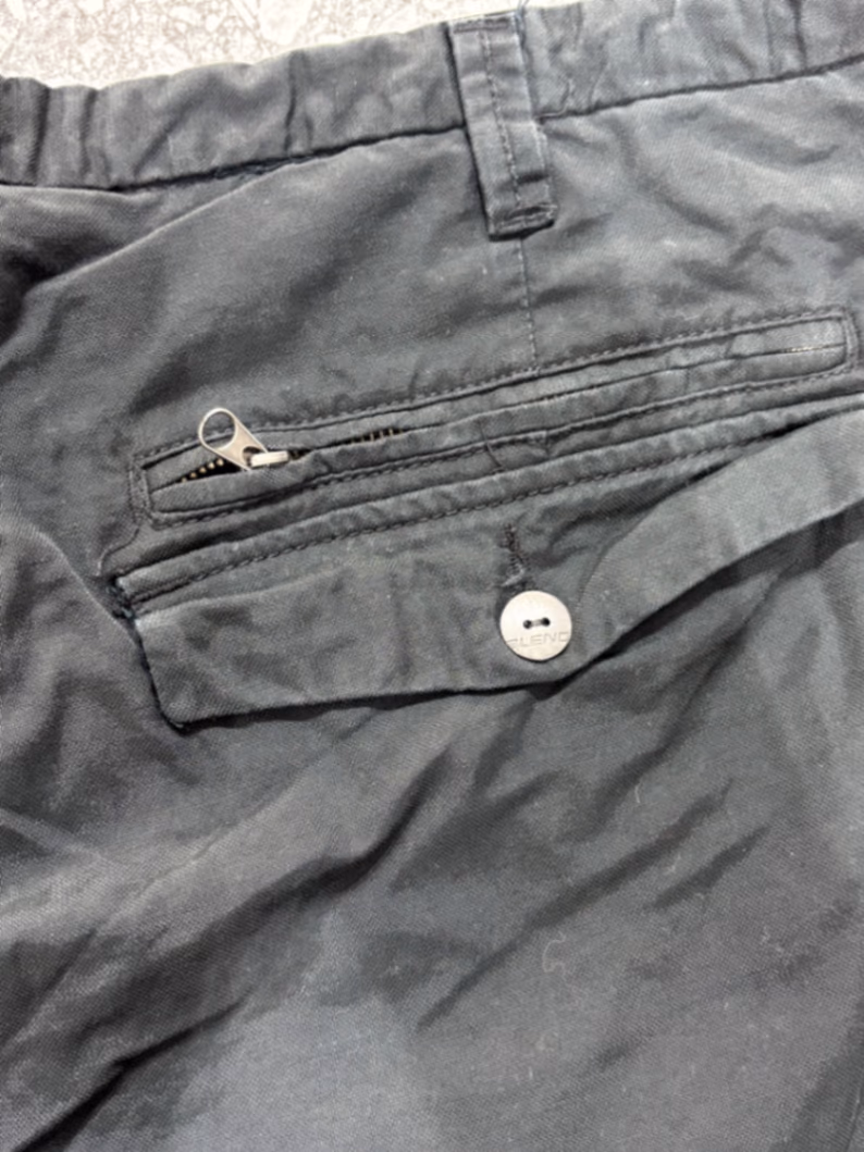 Black Blend Cotton Cargo Shorts, photo 5