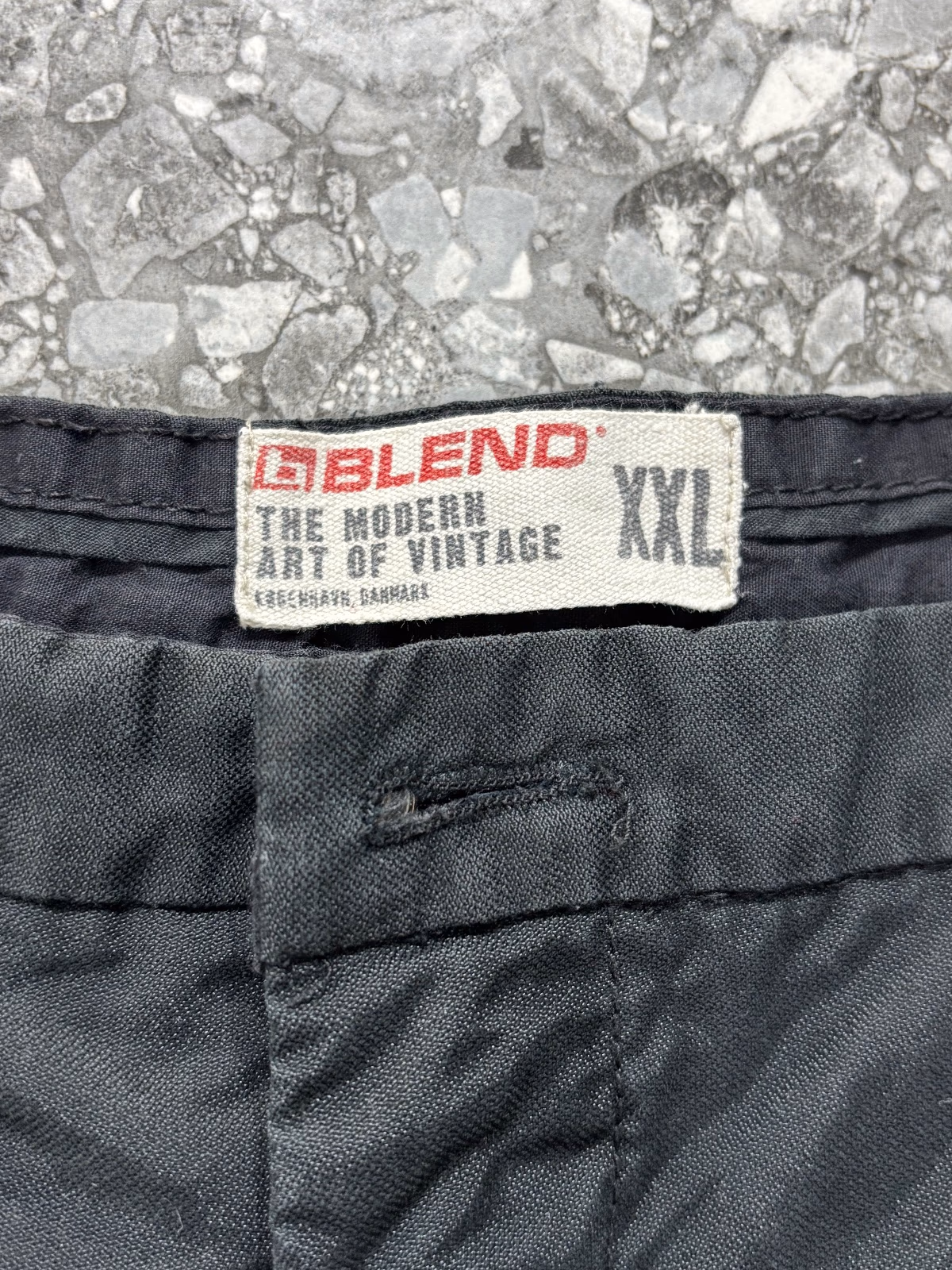 Black Blend Cotton Cargo Shorts, photo 6