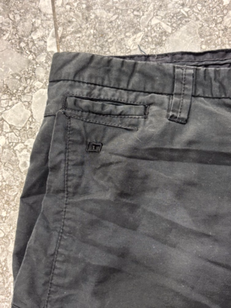 Black Blend Cotton Cargo Shorts, photo 2