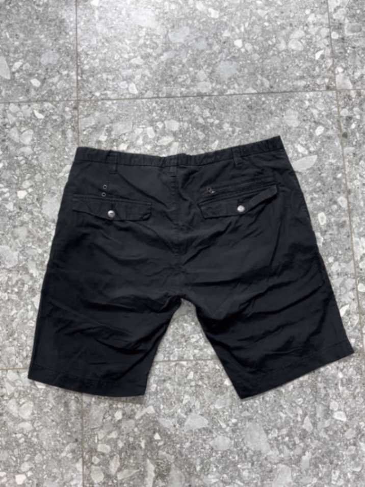 Black Blend Cotton Cargo Shorts, photo 3