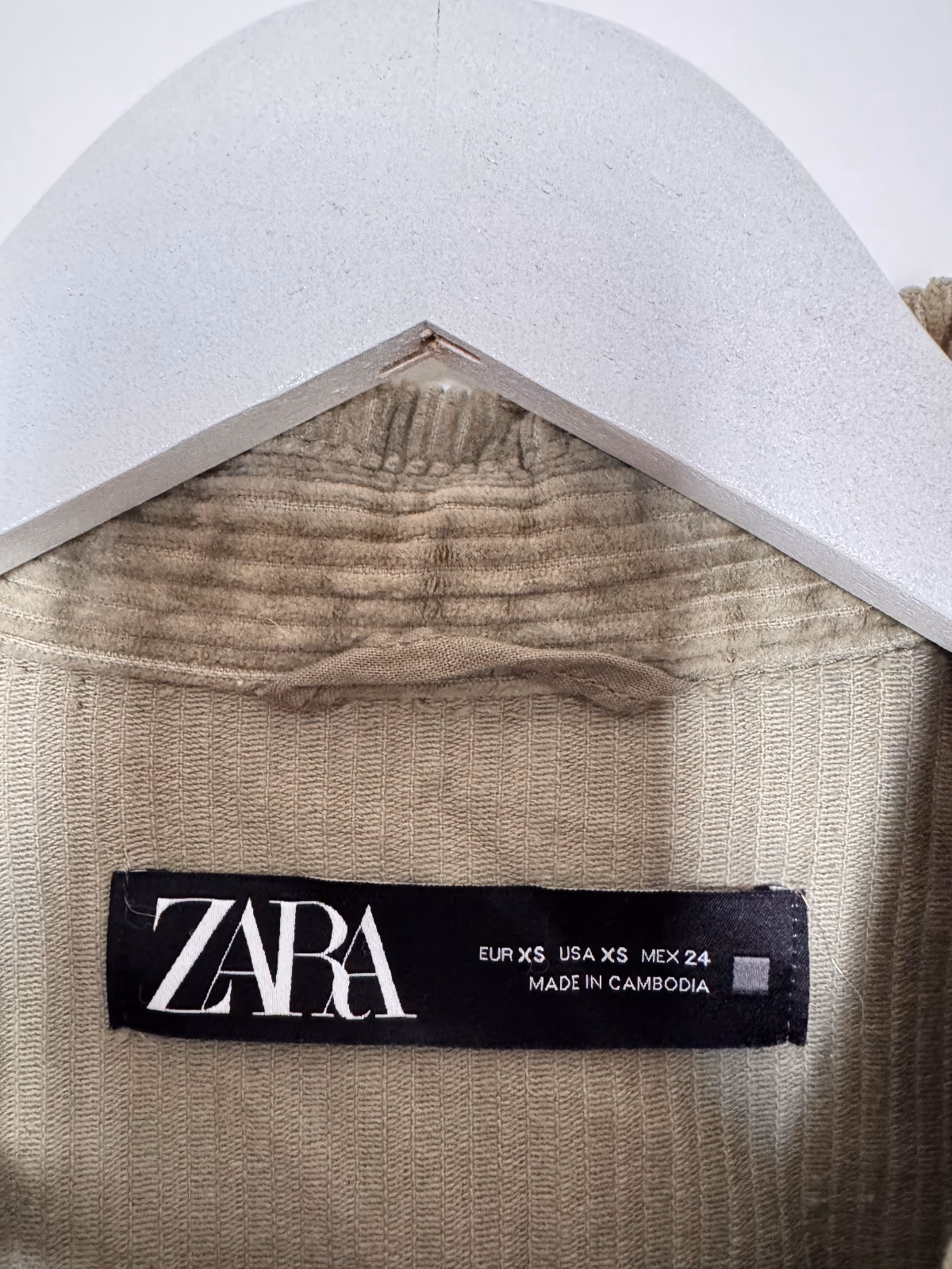 Olive green cotton Zara jacket, photo 4