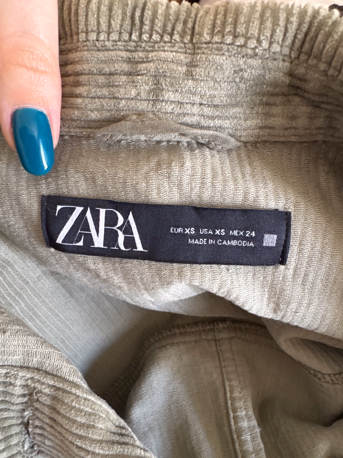 Olive green cotton Zara jacket, photo 6