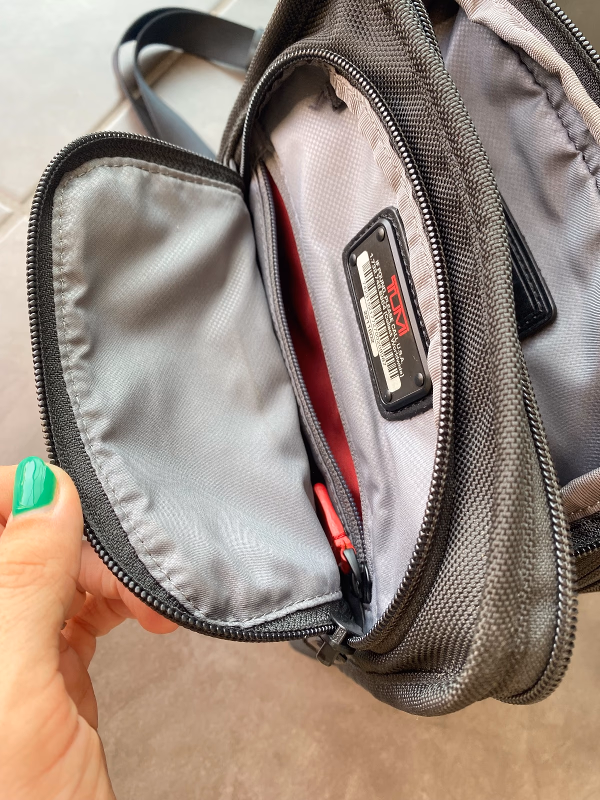 Tumi Alpha Black Crossbody Travel Bag, photo 4