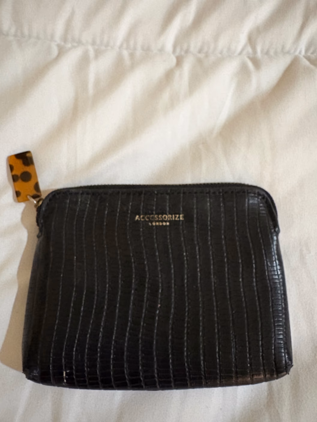 Accessorize Black Faux Croc Purse, photo 2