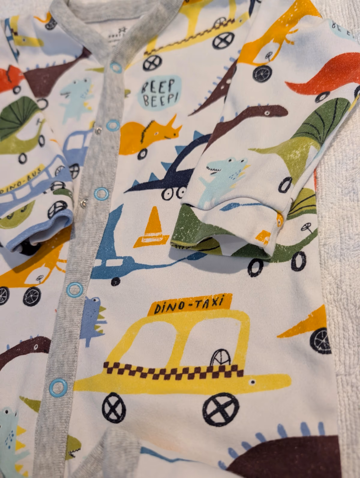 Next Dinosaur Print Baby Sleepsuit, photo 2