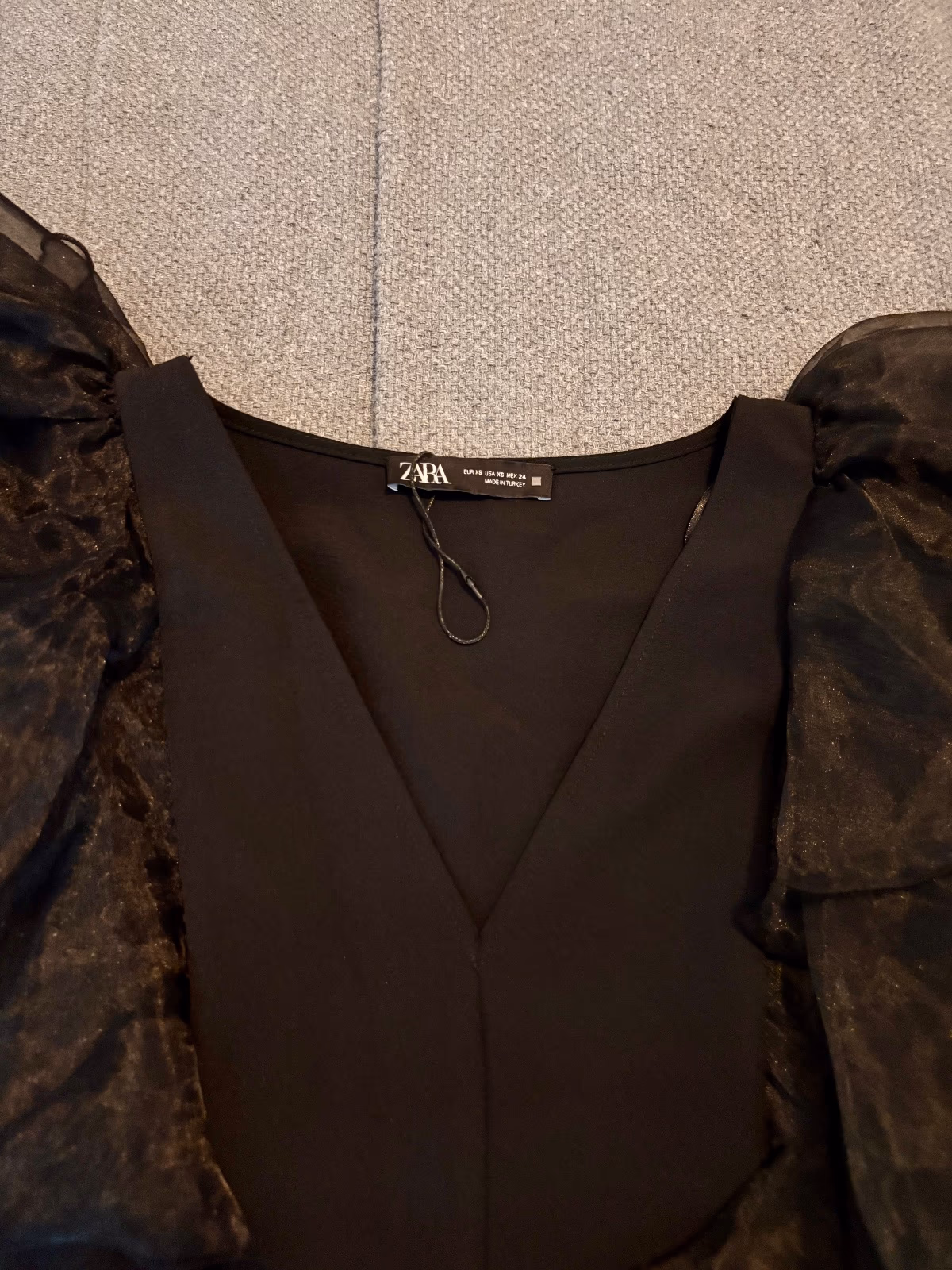 Black Ruffle Sleeve Mini Dress, photo 3