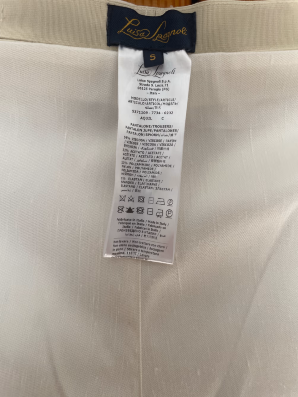 Pantaloni sartoriali bianchi Luisa Spagnoli, foto 2