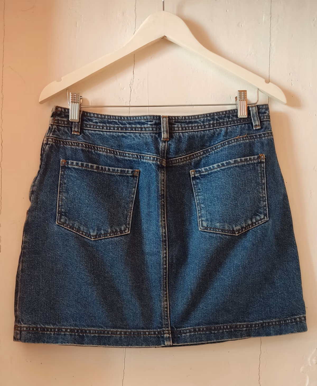 Classic blue denim mini skirt, photo 2