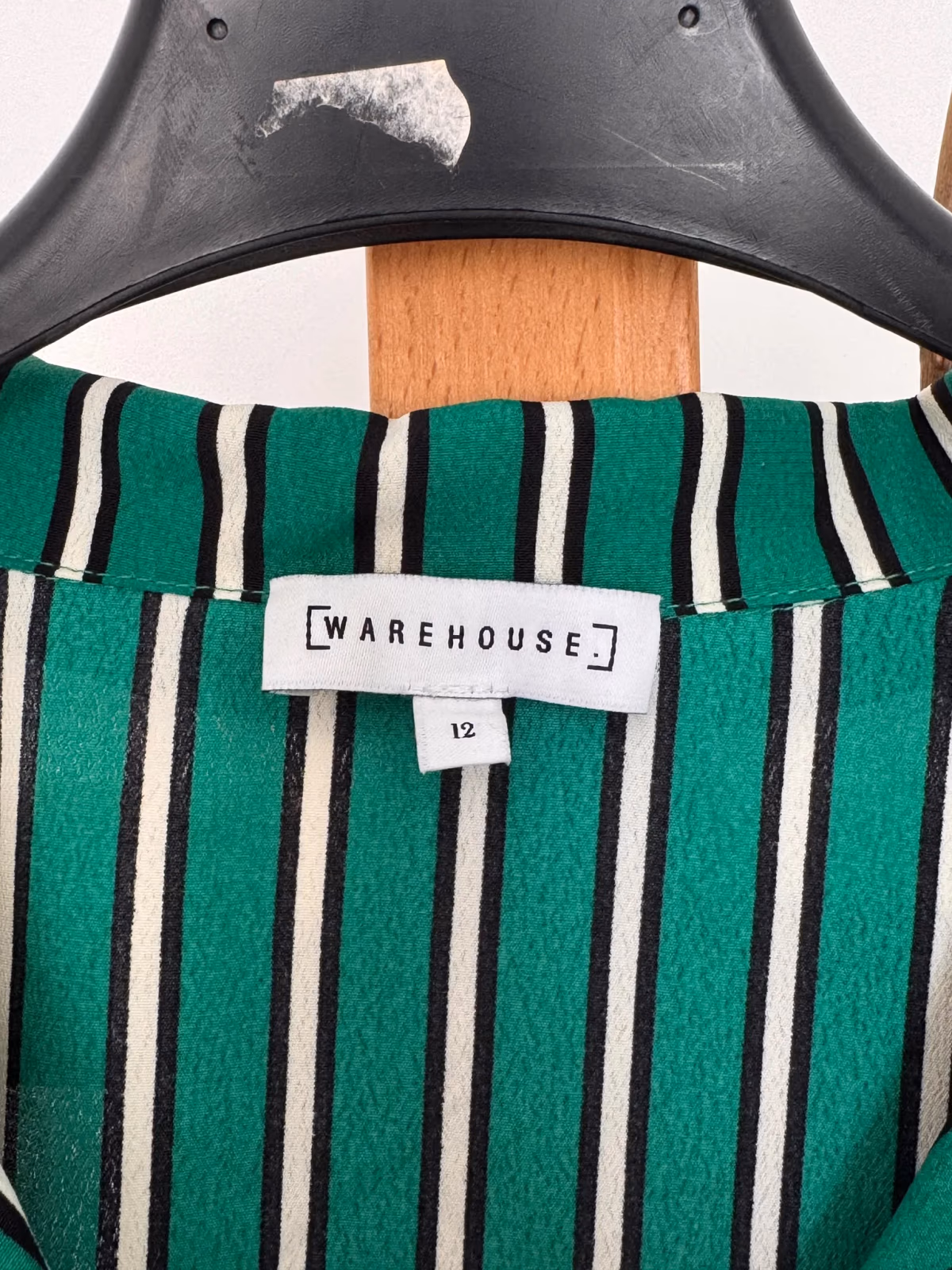 Warehouse green striped shirt, photo 3