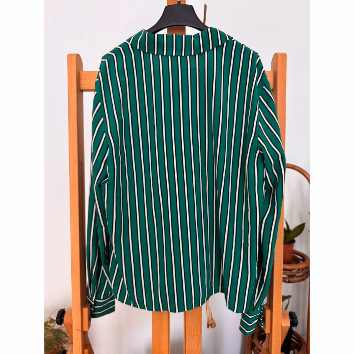 Warehouse green striped shirt, photo 2
